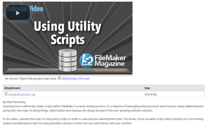 Using Utility Scripts | FileMaker Magazine