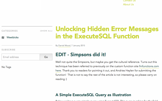 Unlocking Hidden Error Messages in the ExecuteSQL Function